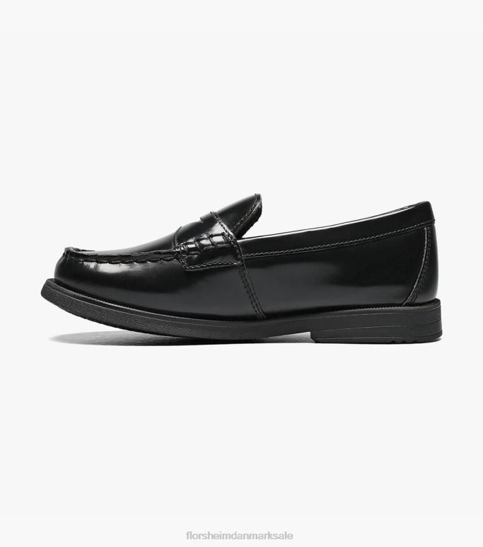 Florsheim børn kroket jr moc toe penny loafer NF0RV495 fodtøj sort