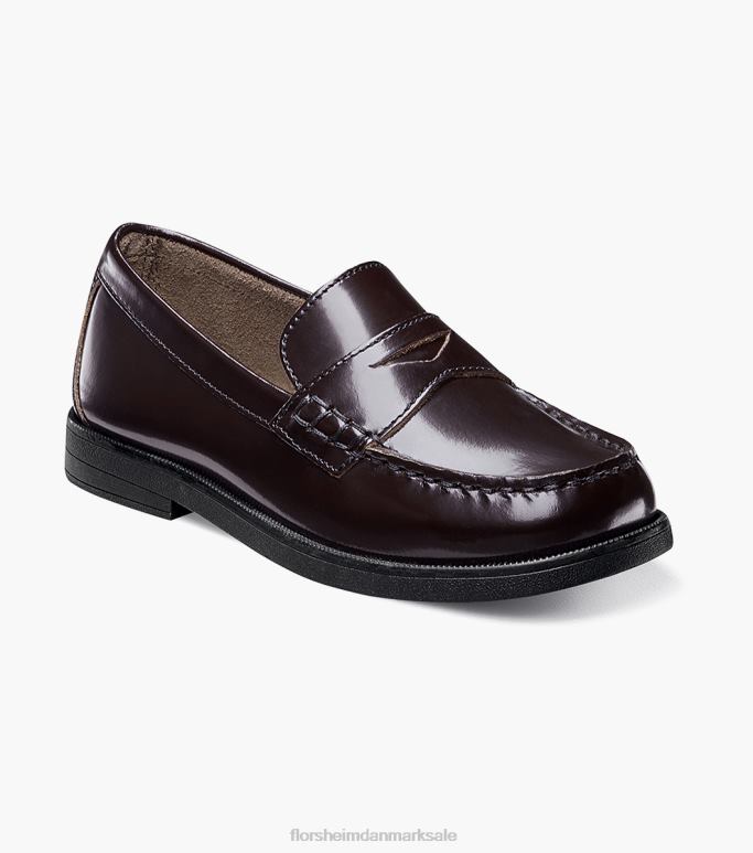 Florsheim børn kroket jr moc toe penny loafer NF0RV496 fodtøj bordeaux