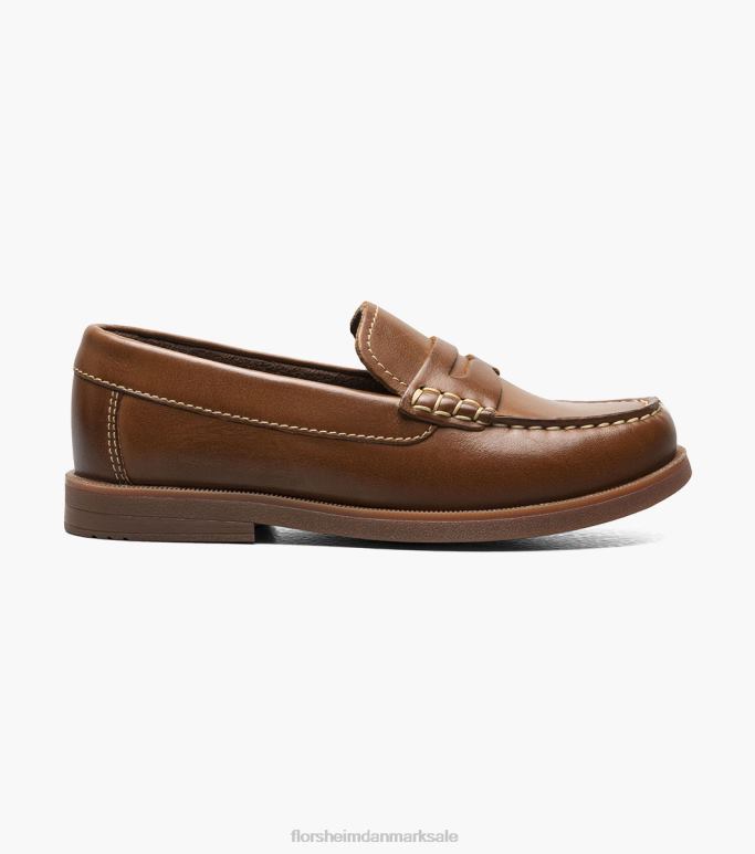 Florsheim børn kroket jr moc toe penny loafer NF0RV497 fodtøj cognac