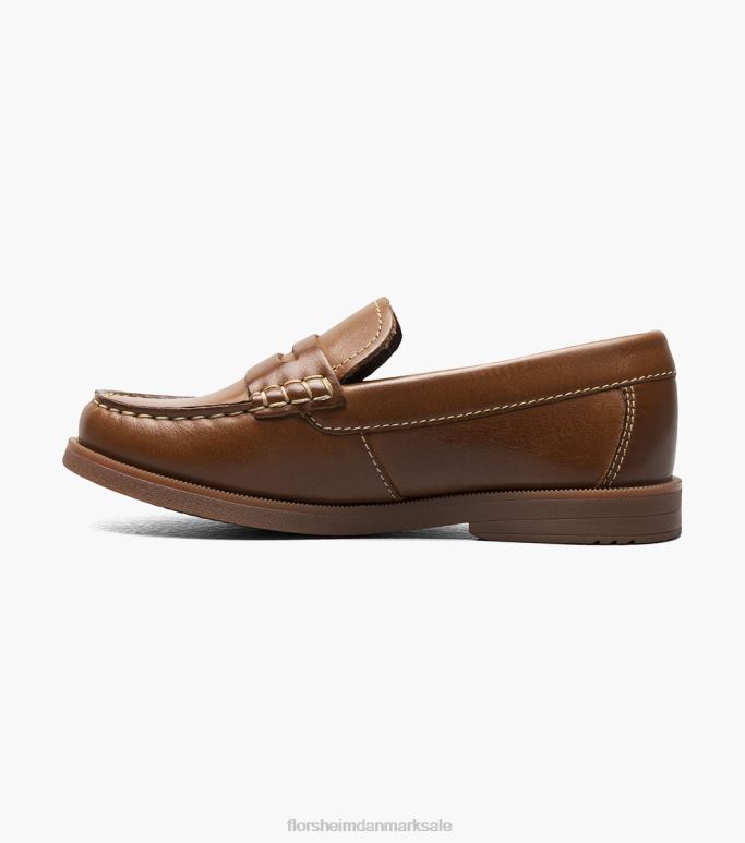Florsheim børn kroket jr moc toe penny loafer NF0RV497 fodtøj cognac