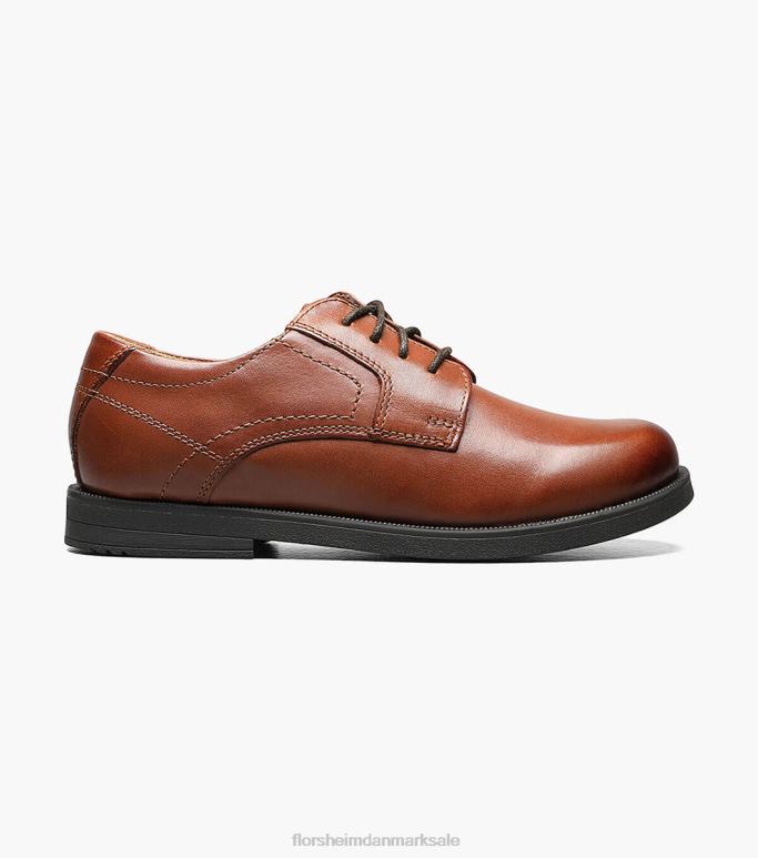 Florsheim børn midtbyen jr almindelig tå oxford NF0RV506 fodtøj cognac