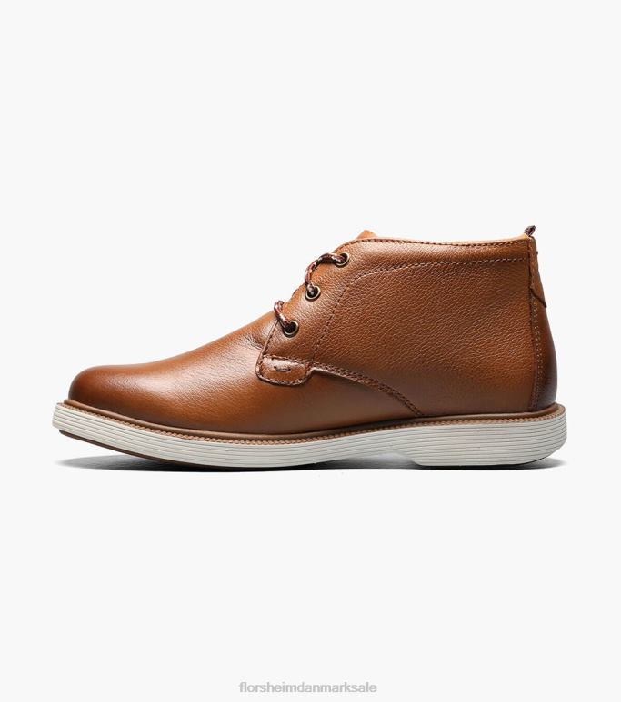 Florsheim børn supacush jr almindelig tå chukka støvle NF0RV449 fodtøj cognac