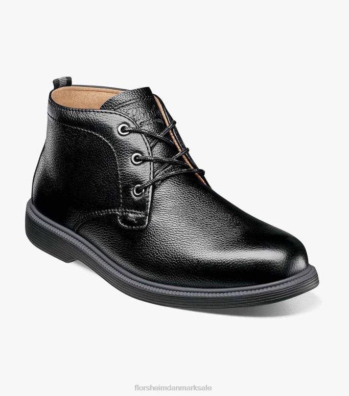 Florsheim børn supacush jr almindelig tå chukka støvle NF0RV451 fodtøj sort tumlede