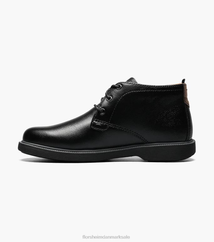 Florsheim børn supacush jr almindelig tå chukka støvle NF0RV451 fodtøj sort tumlede