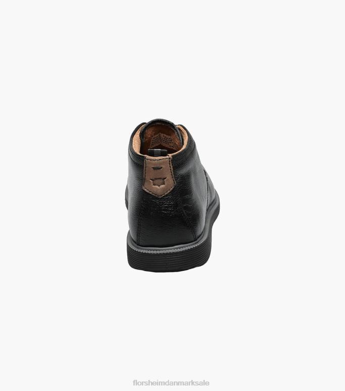 Florsheim børn supacush jr almindelig tå chukka støvle NF0RV451 fodtøj sort tumlede