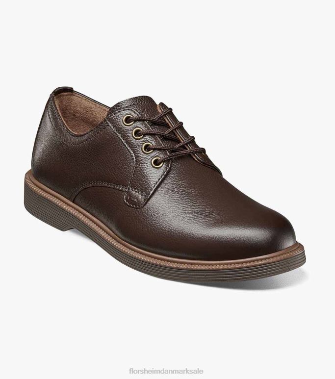 Florsheim børn supacush jr almindelig tå oxford NF0RV454 fodtøj brunt tumlet