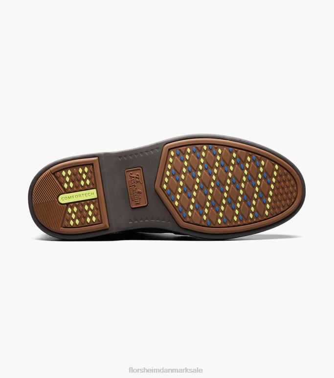 Florsheim børn supacush jr almindelig tå oxford NF0RV454 fodtøj brunt tumlet