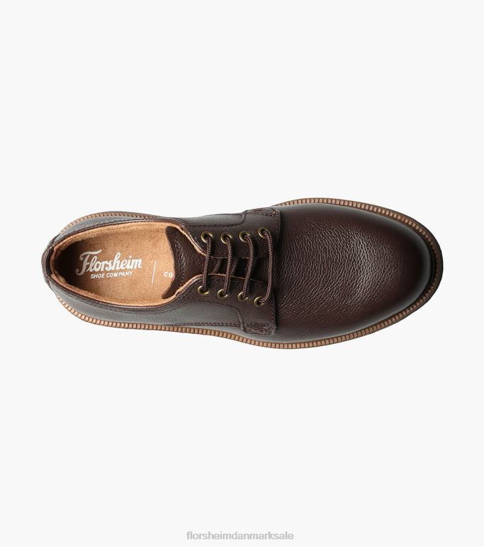 Florsheim børn supacush jr almindelig tå oxford NF0RV454 fodtøj brunt tumlet