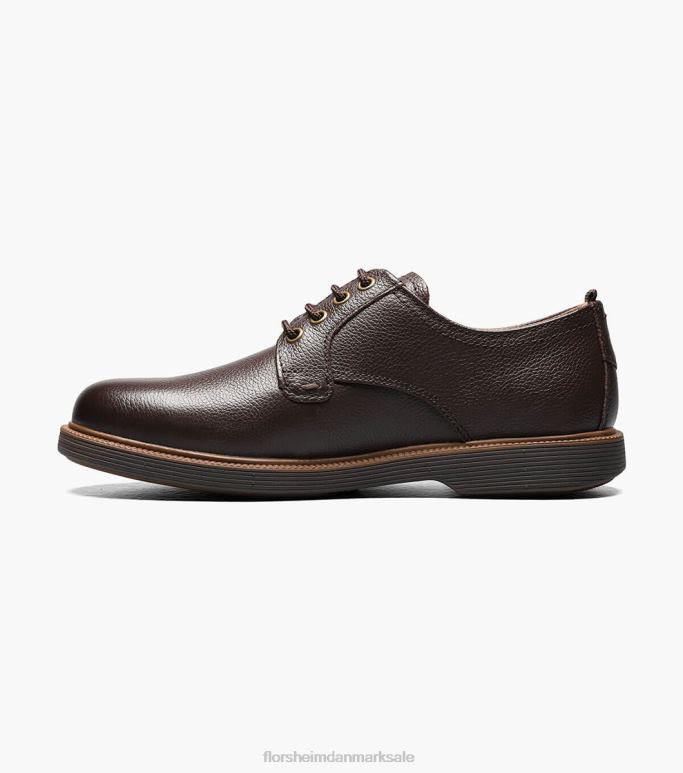 Florsheim børn supacush jr almindelig tå oxford NF0RV454 fodtøj brunt tumlet