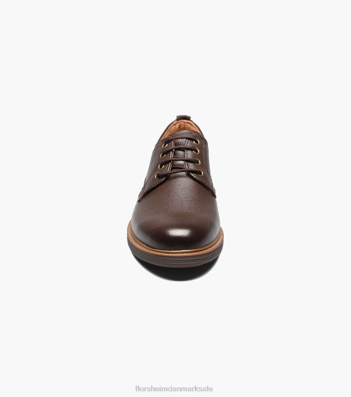 Florsheim børn supacush jr almindelig tå oxford NF0RV454 fodtøj brunt tumlet