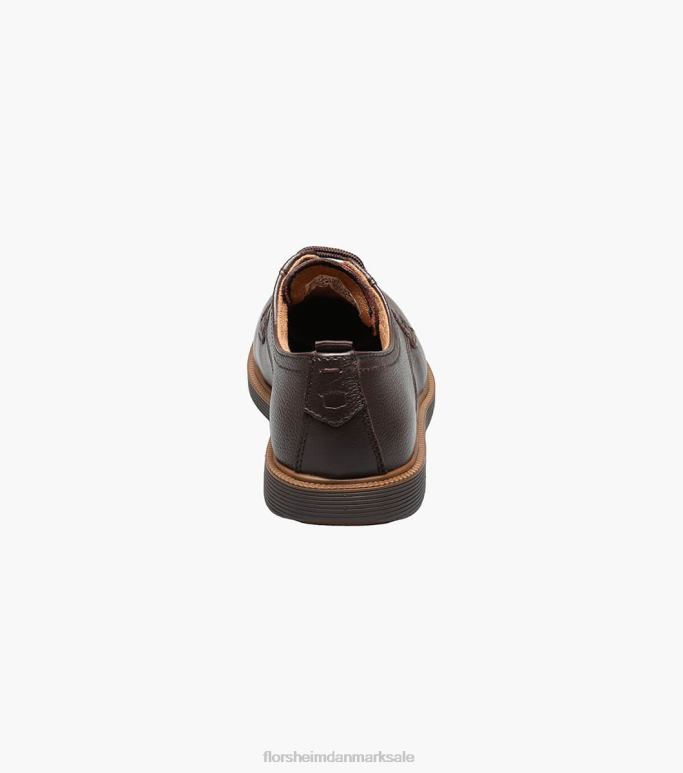 Florsheim børn supacush jr almindelig tå oxford NF0RV454 fodtøj brunt tumlet