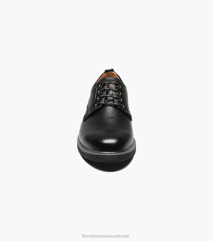 Florsheim børn supacush jr almindelig tå oxford NF0RV457 fodtøj sort tumlede