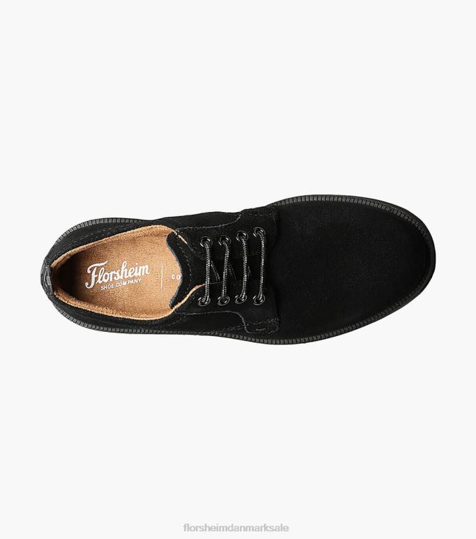 Florsheim børn supacush jr almindelig tå oxford NF0RV458 fodtøj sort ruskind