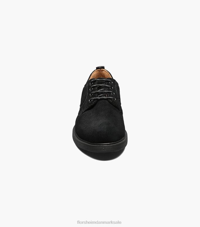 Florsheim børn supacush jr almindelig tå oxford NF0RV458 fodtøj sort ruskind