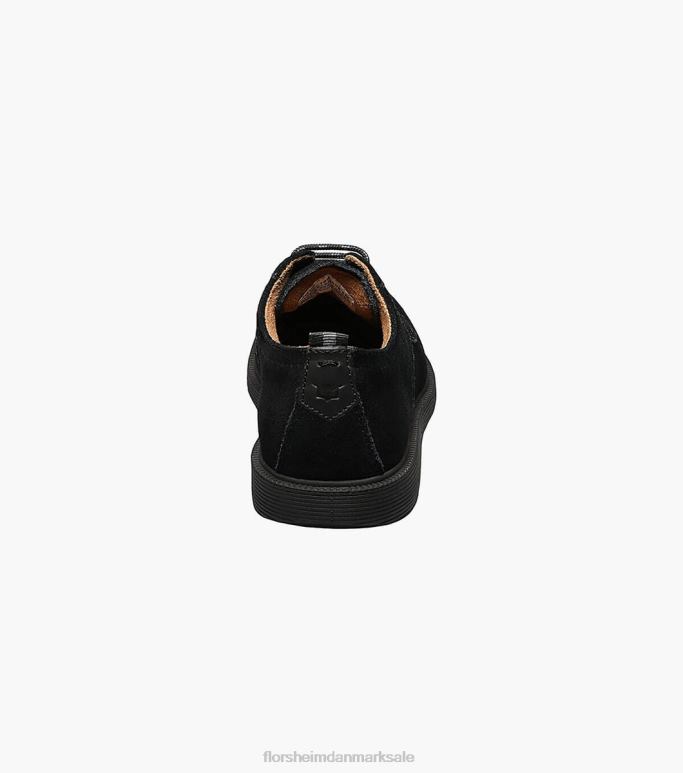 Florsheim børn supacush jr almindelig tå oxford NF0RV458 fodtøj sort ruskind