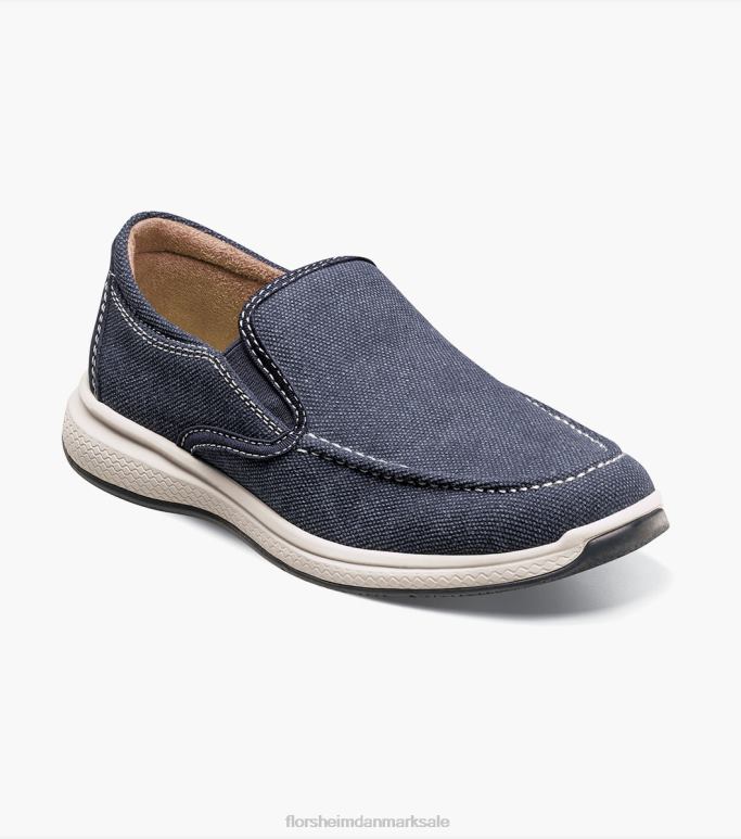 Florsheim børn venture jr kanvas venetiansk slip på NF0RV481 fodtøj flåde