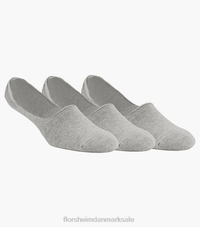 Florsheim unisex 3-pak skjulte no show sokker NF0RV573 tilbehør grå