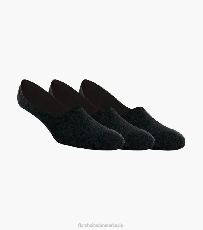 Florsheim unisex 3-pak skjulte store + høje no show sokker NF0RV608 tilbehør sort