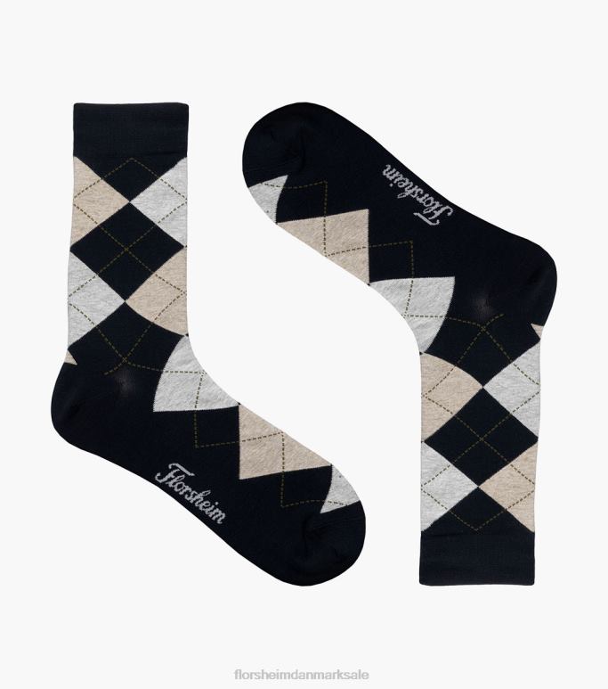 Florsheim unisex argyle crew dress sokker NF0RV578 tilbehør flåde