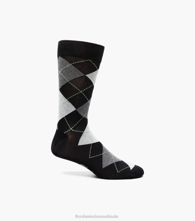 Florsheim unisex argyle crew dress sokker NF0RV580 tilbehør sort