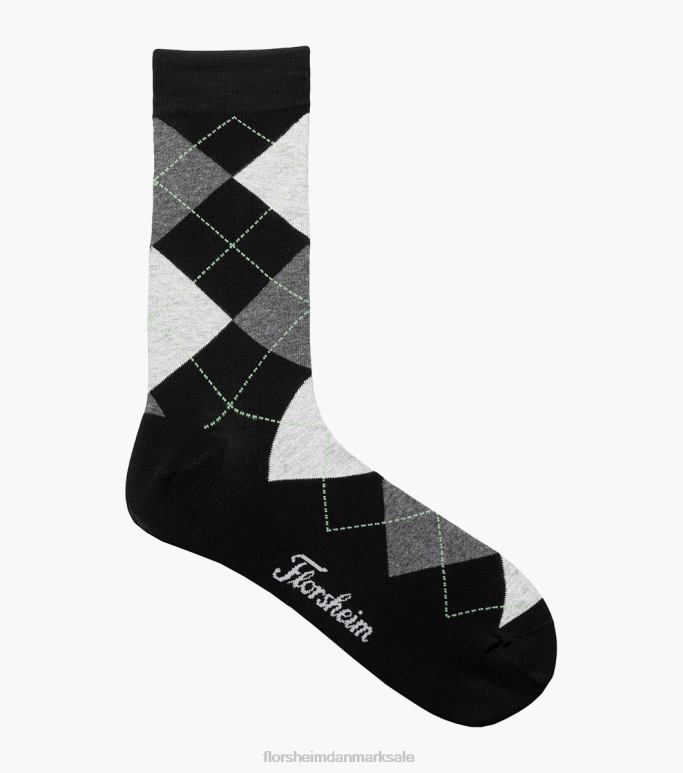 Florsheim unisex argyle crew dress sokker NF0RV580 tilbehør sort