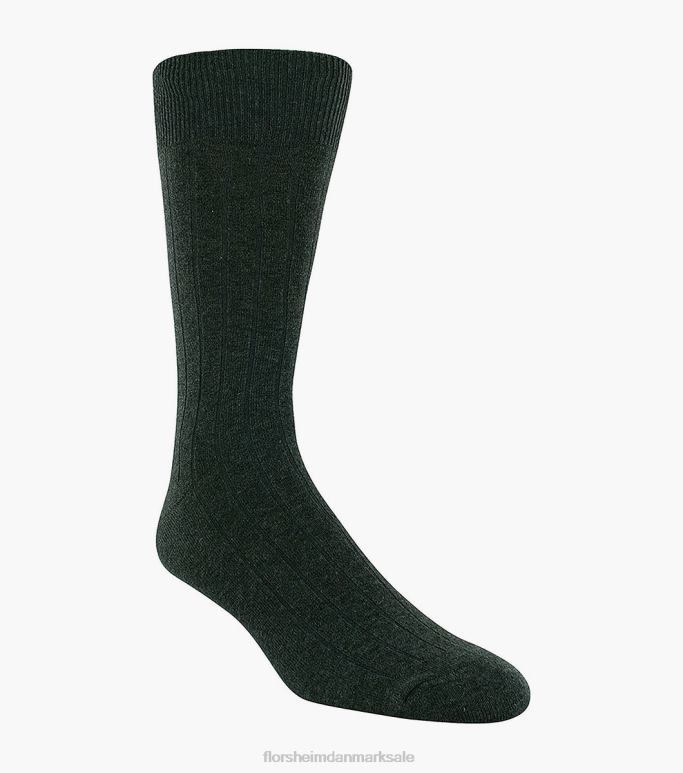 Florsheim unisex bred rib besætning kjole sokker NF0RV599 tilbehør grå