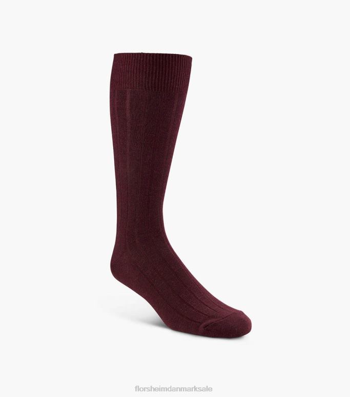 Florsheim unisex bred rib besætning kjole sokker NF0RV600 tilbehør bordeaux