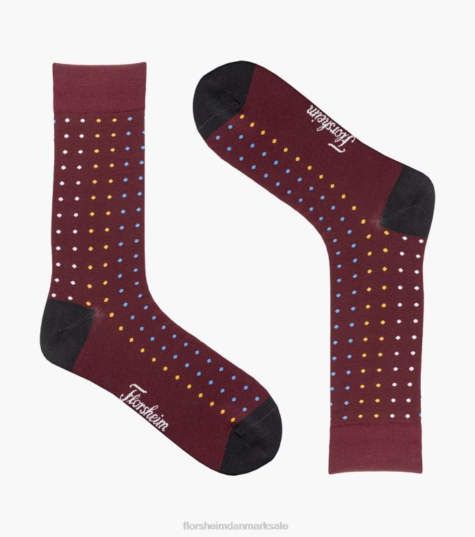 Florsheim unisex galaxy crew dress sokker NF0RV563 tilbehør bordeaux