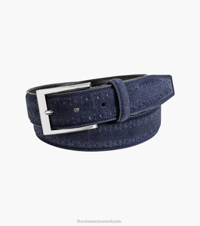 Florsheim unisex heldigt ægte ruskindsbælte NF0RV517 tilbehør flåde