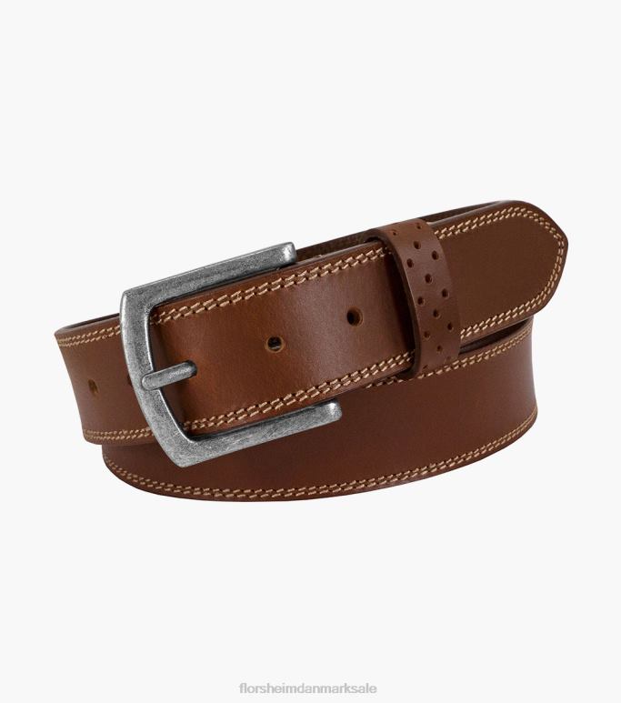 Florsheim unisex jarvis bælte i ægte læder NF0RV512 tilbehør kastanje