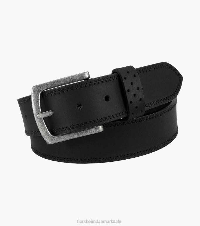 Florsheim unisex jarvis bælte i ægte læder NF0RV513 tilbehør sort ch
