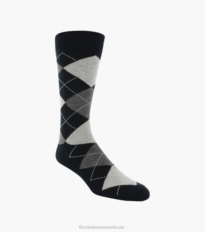 Florsheim unisex klassiske argyle store + høje kjolestrømper NF0RV602 tilbehør sort/grå