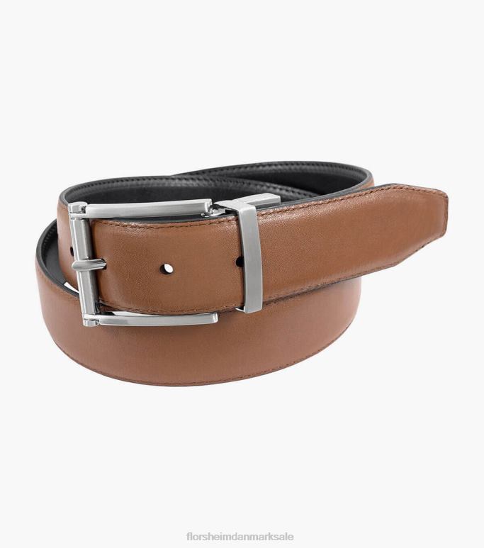 Florsheim unisex lofton vendbart bælte NF0RV558 tilbehør kobber