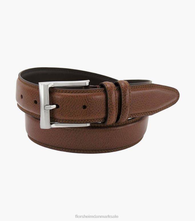 Florsheim unisex martin xl pebble grain læderbælte NF0RV531 tilbehør cognac