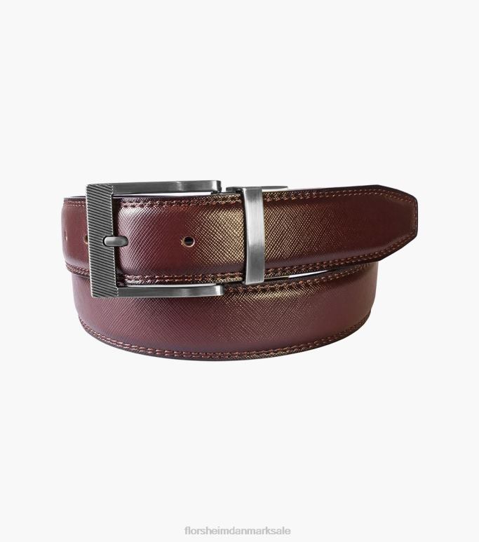 Florsheim unisex perrion vendbart bælte NF0RV514 tilbehør bordeaux