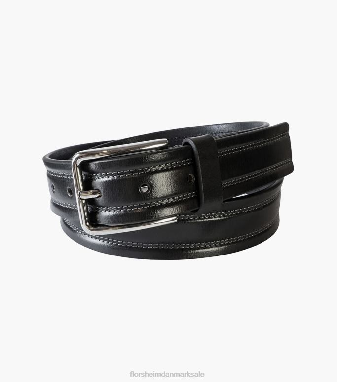 Florsheim unisex quinn bælte i ægte læder NF0RV508 tilbehør sort