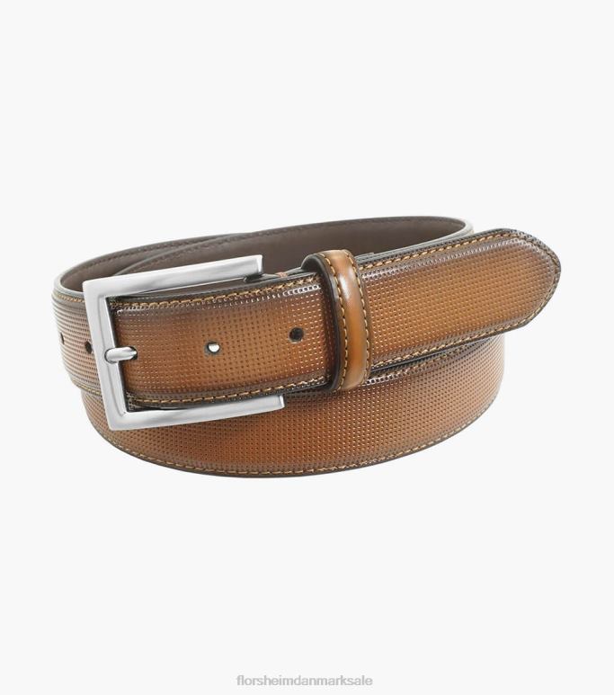 Florsheim unisex sinclair perf læder bælte NF0RV550 tilbehør cognac