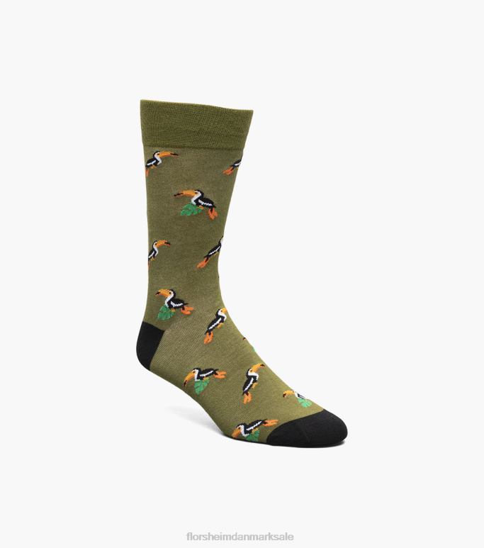 Florsheim unisex toucan crew dress sokker NF0RV566 tilbehør oliven