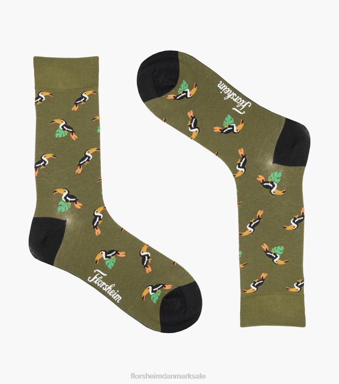 Florsheim unisex toucan crew dress sokker NF0RV566 tilbehør oliven