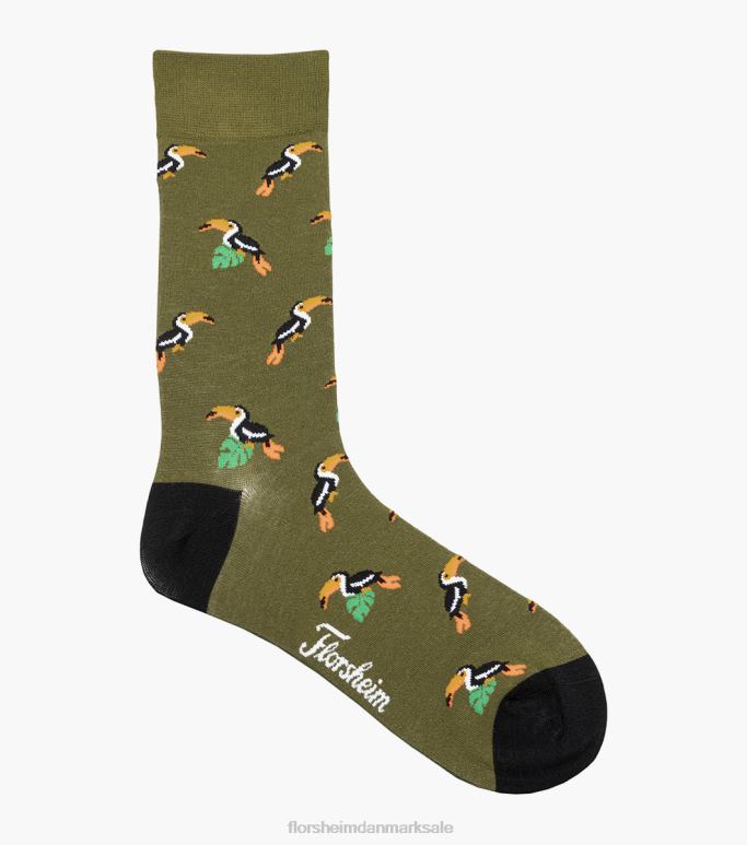 Florsheim unisex toucan crew dress sokker NF0RV566 tilbehør oliven