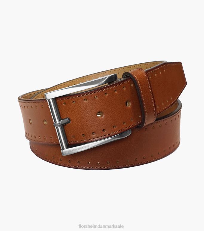 Florsheim unisex vallon bælte i ægte læder NF0RV548 tilbehør cognac