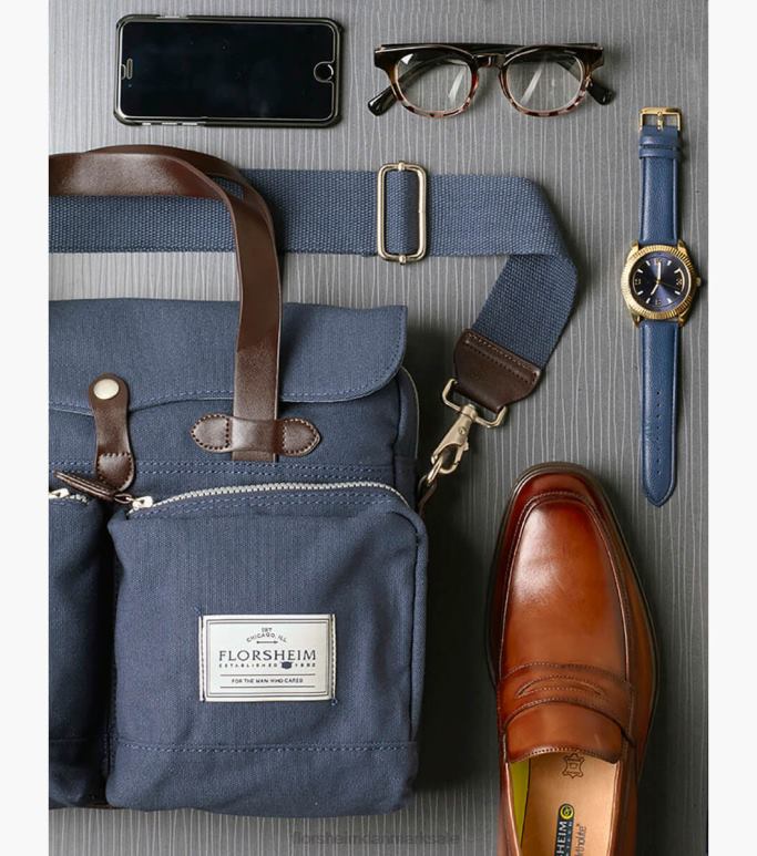 Florsheim unisex vincent vintage canvas messenger NF0RV626 tilbehør div