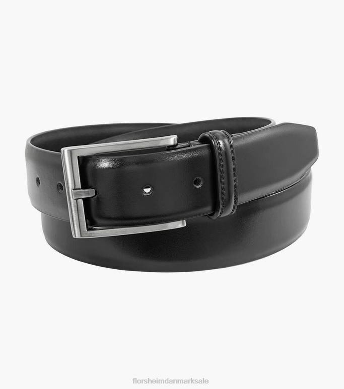 Florsheim unisex ægte læderbælte i karmin NF0RV520 tilbehør sort