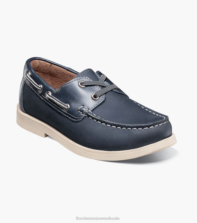 Florsheim børn kroket jr moc toe bådsko NF0RV425 fodtøj marineblå nubuck