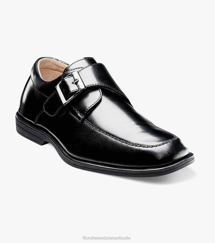 Florsheim børn afsløre jr moc toe munk rem oxford NF0RV485 fodtøj sort