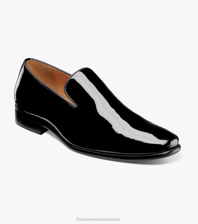 Florsheim Mænd postino 2 almindelig tå slip på NF0RV196 fodtøj sort patent