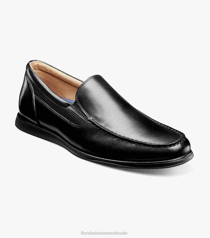 Florsheim Mænd atlantic moc toe venetiansk slip på NF0RV352 fodtøj sort