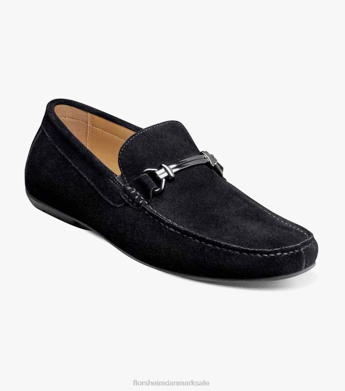 Florsheim Mænd dubino moc toe bit loafer NF0RV272 fodtøj sort ruskind