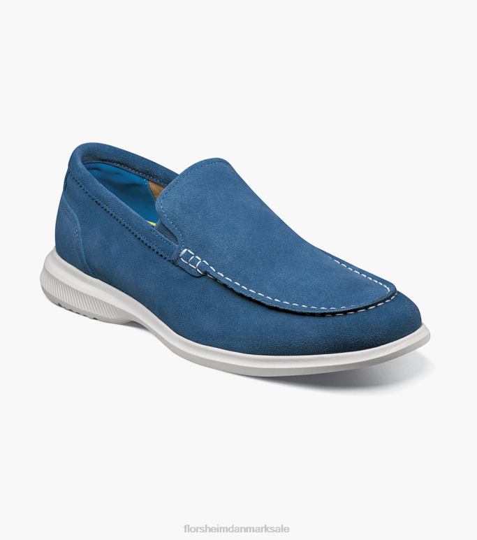 Florsheim Mænd hamptons moc toe venetiansk loafer NF0RV7 fodtøj blå ruskind