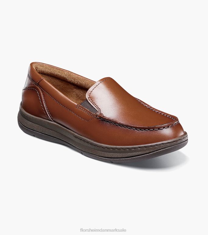 Florsheim børn central jr moc toe venetiansk loafer NF0RV478 fodtøj cognac